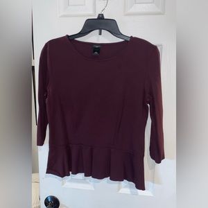 Ann Taylor Peplum Sweater Purple *NEW*